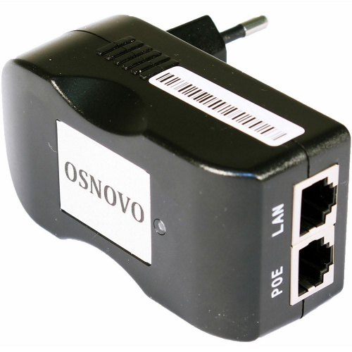 PoE-инжектор OSNOVO Midspan-1/151A, установка в розетку 220 В